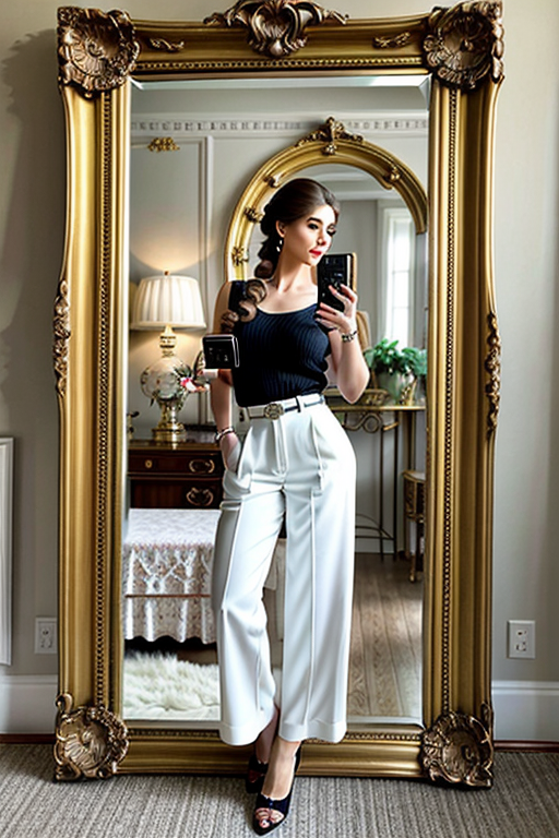 mirror photo pose girl simple