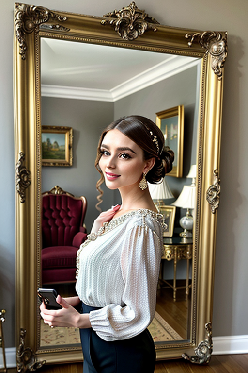 mirror photo poses girl