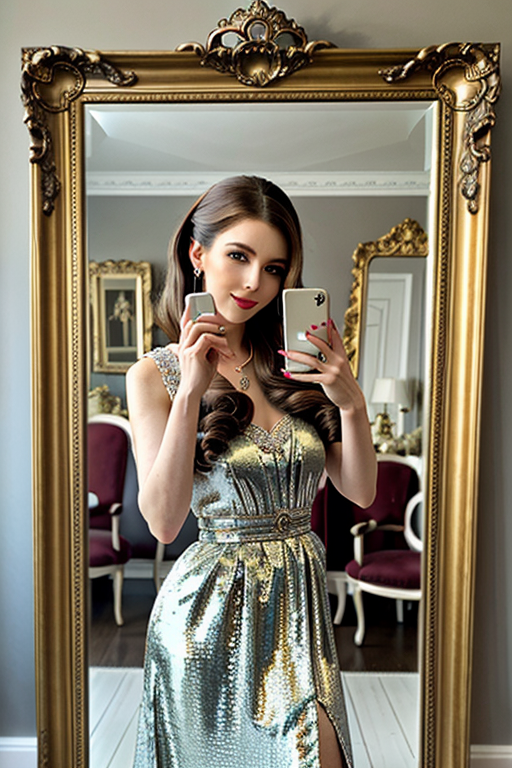 mirror photo pose girl simple