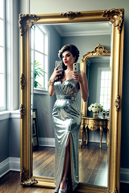 mirror photo poses girl