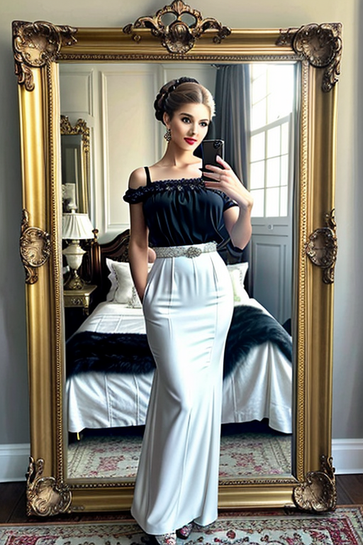 mirror pic girl black blur